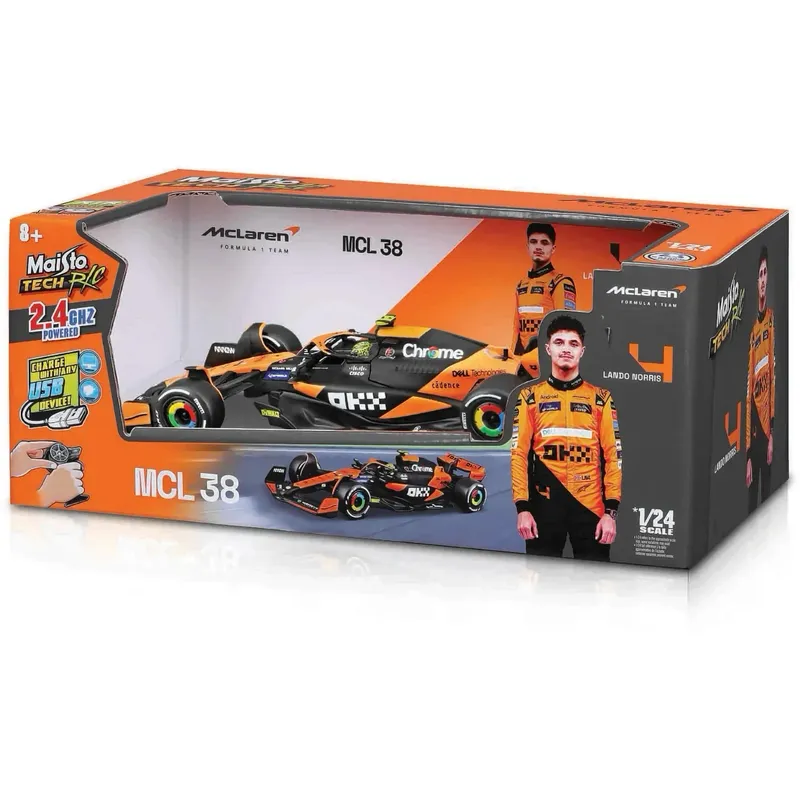 McLaren MCL38 - Radiostyrd - Lando Norris - Maisto - 1:24