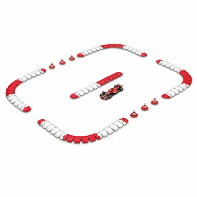 Ferrari SF-24 - Radiostyrd F1-bil med Racing Track - Leclerc - Bburago