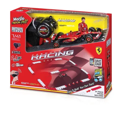 Ferrari SF-24 - Radiostyrd F1-bil med Racing Track - Leclerc - Bburago