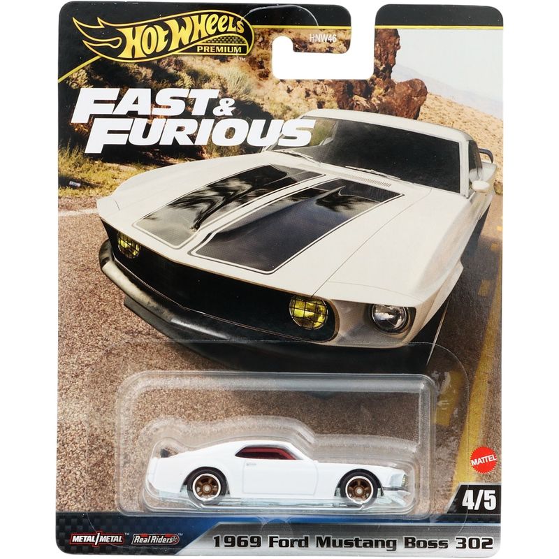 1969 Ford Mustang Boss 203 - Vit - F&F 4/5 - Hot Wheels