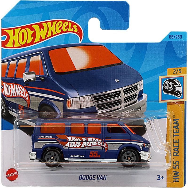 Dodge Van - HW 55 Race Team - Blå - Hot Wheels