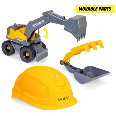 Volvo Grävmaskin + Hjälm - Lekset - Dickie Toys
