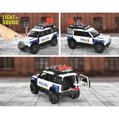 Finsk Polisbil - Land Rover - Majorette Grand Series - 12 cm