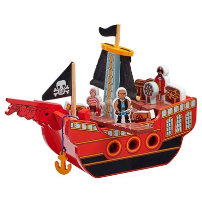 Piratskepp i trä från Lanka Kade