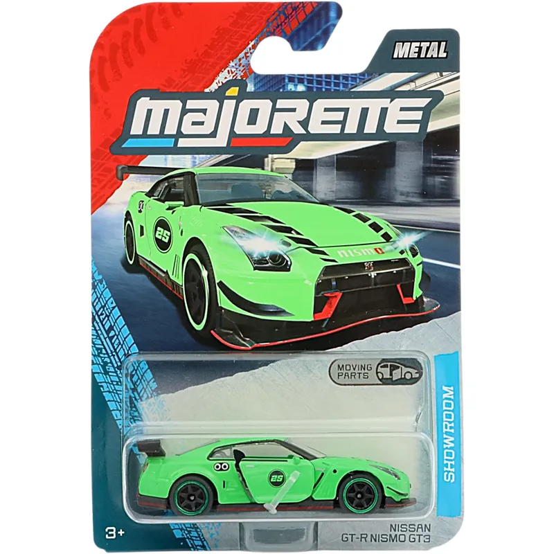 Nissan GT-R Nismo GT3 - Grön - Showroom Premium Cars - Majorette - 7 cm