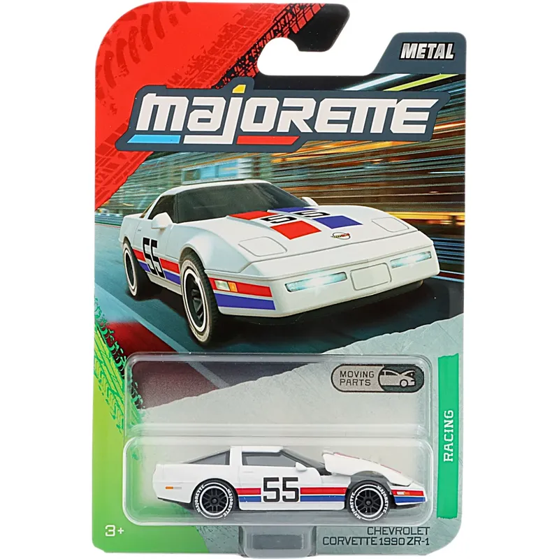 Chevrolet Corvette 1990 ZR-1 - Vit - Racing Premium Cars - Majorette - 7 cm