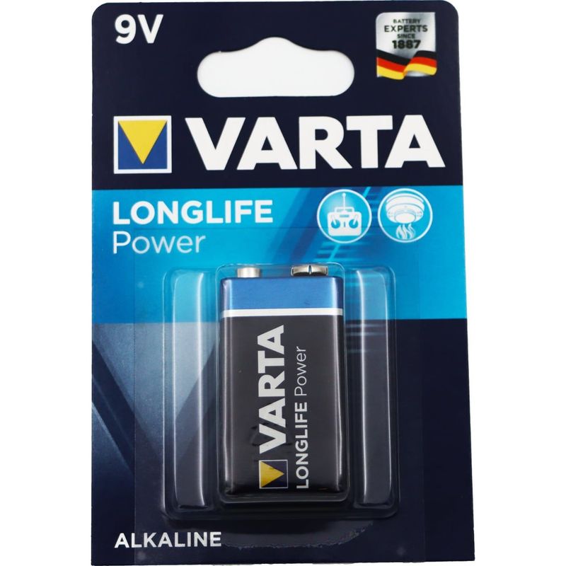 Batteri 9V - Alkaliskt - Varta Longlife Power