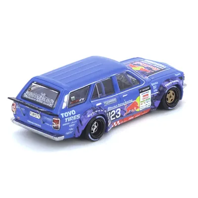 Mad Mike 1976 Mazda RX3 Station Wagon - Blå - Inno Models - 1:64
