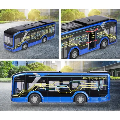 MAN Lion's City 10 E - Elektrisk Bybus - Majorette - 22 cm