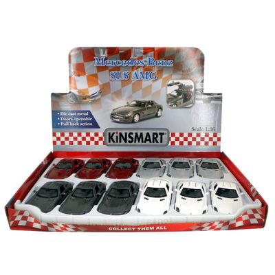 Mercedes-Benz SLS AMG - Kinsmart - 1:36 - Grå