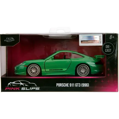 Porsche 911 GT3 (996) - Grön - Pink Slips - Jada - 12 cm