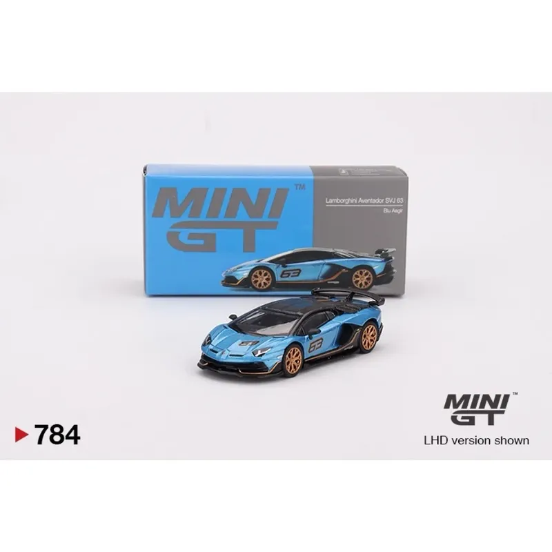 Lamborghini Aventador SVJ 63 - Blu Aegir - 784 - Mini GT
