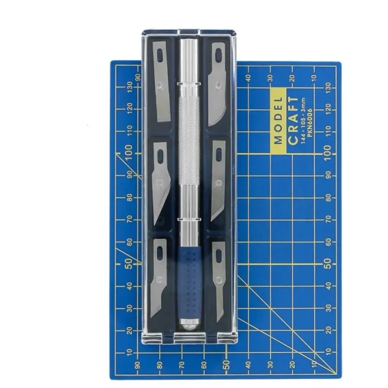Hobbykniv med 6 blad och skärmatta - PKN2008 - Model Craft