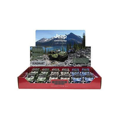 2018 Jeep Wrangler Camo - Kinsmart - 1:34 - Grön