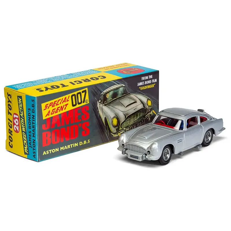 SKADAD FÖRPACKNING - James Bonds Aston Martin DB5 - 1964 - 261 - Corgi - 1:43