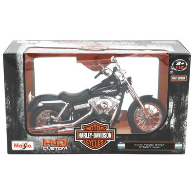 2006 FXDBI Dyna Street Bob - Harley - Blå - Maisto - 1:12