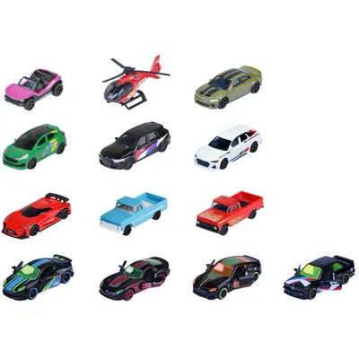 Neon Racers - Storpack med 13 bilar - Majorette