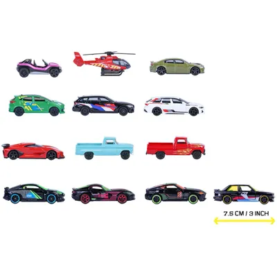 Neon Racers - Storpack med 13 bilar - Majorette