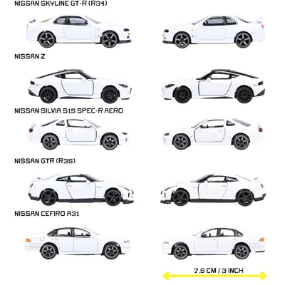 Nissan Giftpack med fem leksaksbilar - Majorette