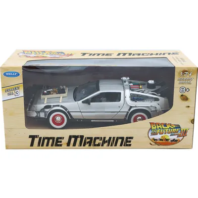 Time Machine - DeLorean - Back to the Future 3 - Silver - Welly - 1:24