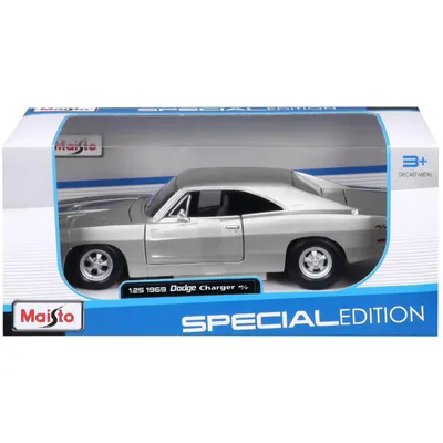 1969 Dodge Charger R/T - Silver - Maisto - 1:25