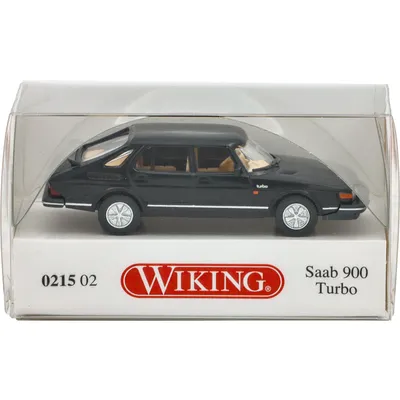 Saab 900 Turbo - Svart - Wiking - 1:87