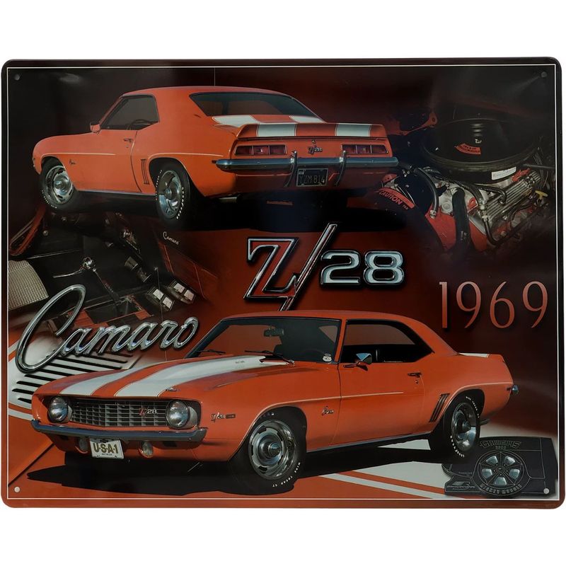 Camaro Z/28 1969 - Chevrolet - Plåtskylt - 38x31 cm