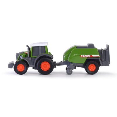 Traktor med balpress - Fendt Micro Farmer - Dickie Toys