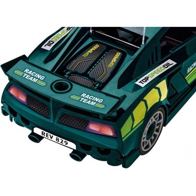 Sportbil - Grön - Byggsats - 00829 - Revell Junior - 24 cm