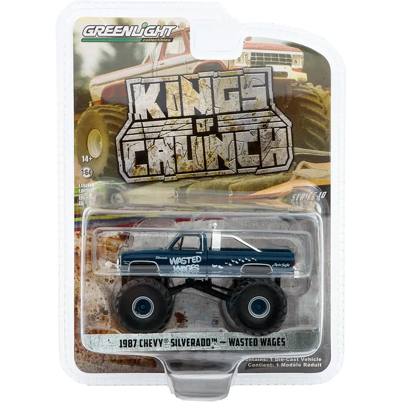 1987 Chevy Silverado - Wasted Wages - Kings of Crunch - GreenLight - 1:64