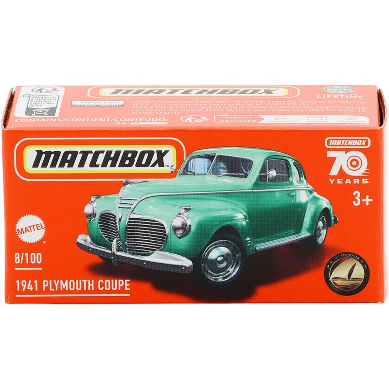 1941 Plymouth Coupe - Grön - Power Grab - Matchbox