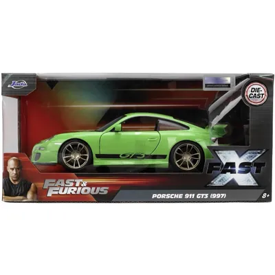 Porsche 911 GT3 (997) - Grön - 2007 - Fast X - Jada Toys - 1:24