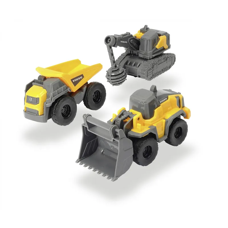 Volvo Construction 3-Pack - Byggfordon - Dickie Toys - 9 cm
