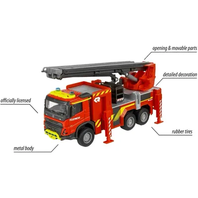 Volvo FMX Brandbil - Truck Fire Engine - Majorette - 19 cm