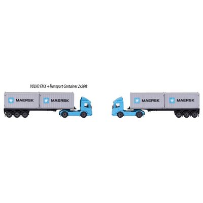 Volvo FMX Transporter Container 2x20 ft - MAERSK - Majorette