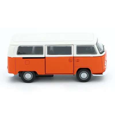 Volkswagen T2 Bus - 1972 - Orange / Vit - Welly - 11 cm