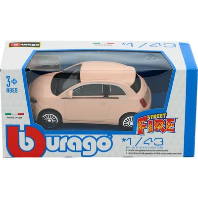 Fiat 500e - Rosa - Bburago - 9 cm