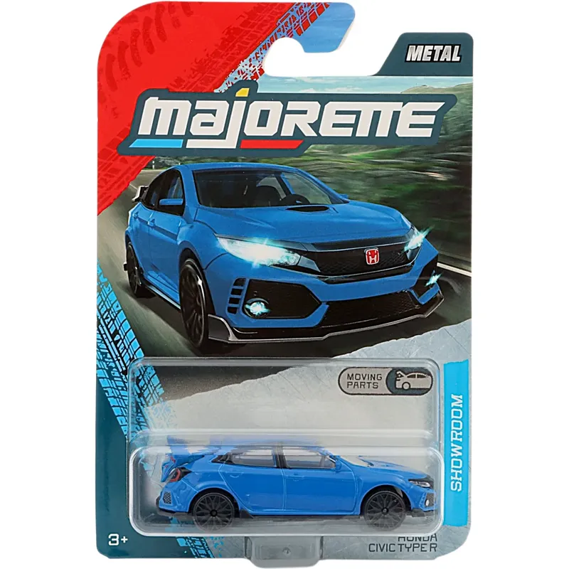 Honda Civic Type R - Blå - Showroom Premium Cars - Majorette - 7 cm