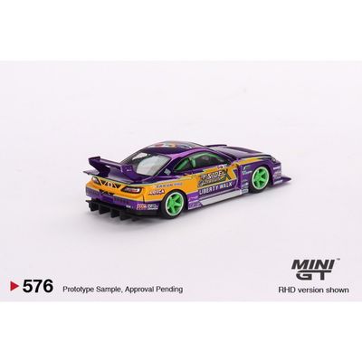 SKADAD FÖRPACKNING - LB-Super Silhouette Nissan S15 SILVIA #555 - Mini GT - 1:64