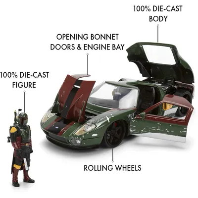 Boba Fett & 2005 Ford GT - Star Wars - Jada Toys - 1:24