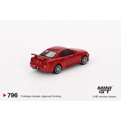 Nissan Skyline GT-R (R34) V-Spec - Röd 781 - Mini GT - 1:64