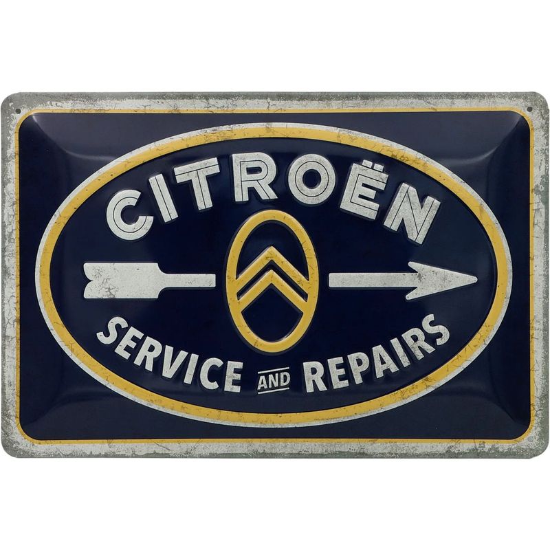 Citroën - Service and Repairs - Plåtskylt - 30x20 cm