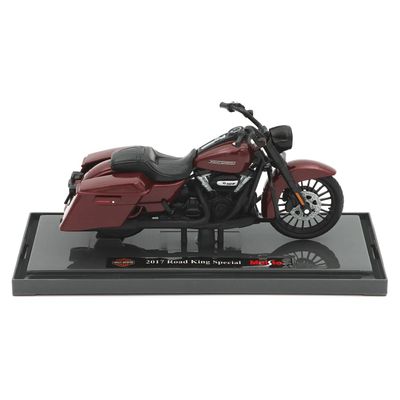 2017 Road King Special - Harley - Mörkröd - Maisto - 1:18