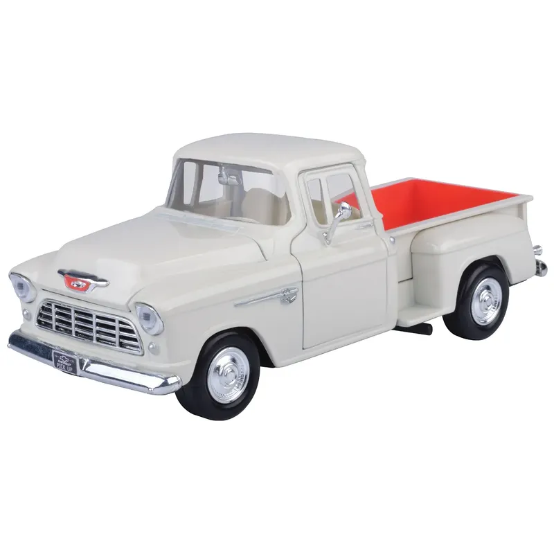 1955 Chevy 3100 Stepside - Vit - Motormax - 1:24