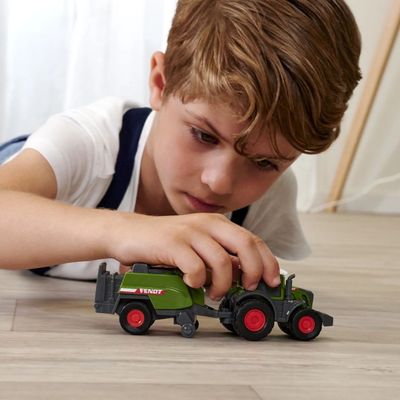 Traktor med balpress - Fendt Micro Farmer - Dickie Toys
