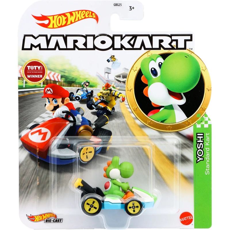Yoshi - Mario Kart - Standard Kart - Hot Wheels