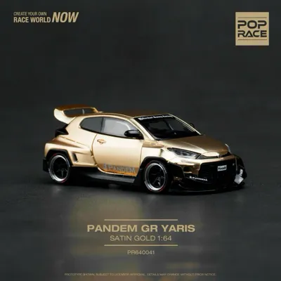 Toyota Pandem GR Yaris - Guld - PR64-41 - Pop Race - 1:64