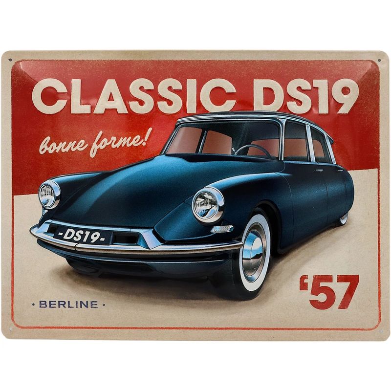 57 Citroën DS19 - Classic DS19 - Plåtskylt - 40x30 cm