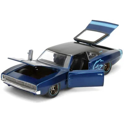 1968 Dodge Charger Widebody - Blå - Pink Slips - Jada - 1:24