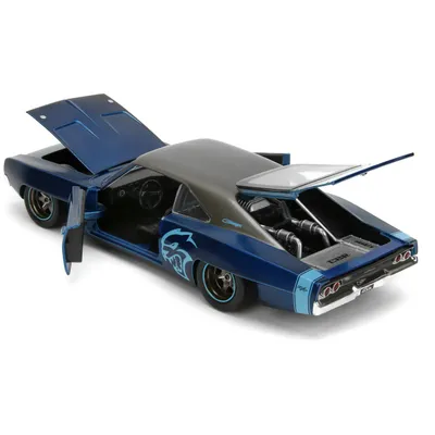 1968 Dodge Charger Widebody - Blå - Pink Slips - Jada - 1:24